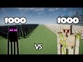 1000 Endermans Vs 1000 Iron Golems | Minecraft |