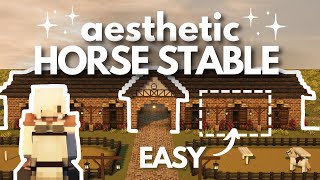 🌼How to Build an Aesthetic Horse Stable Part 1 (Equestrain Style!) [Minecraft]