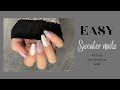 EASY sweater nail art on my dominant hand using decals!