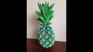 Ananas origami 3D - 3D origami pineapple