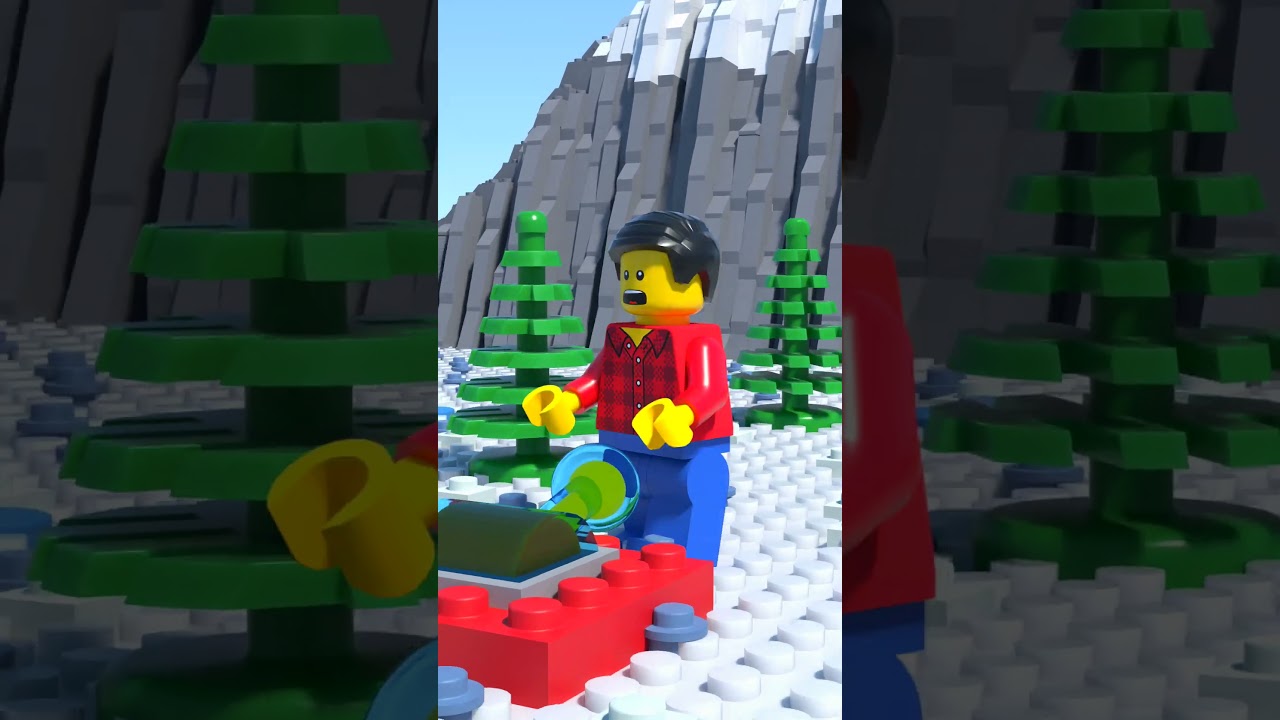 LEGO Train Snowball Ride Fail 