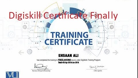 How To Get E-Certificate by DigiSkills Training Program .Finally I got Digiskills Certificate