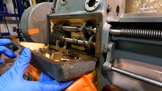 A.I. Hembrug DR1S lathe repair. Part 4: Quick Change Gearbox analysis. (Missing voiceover)