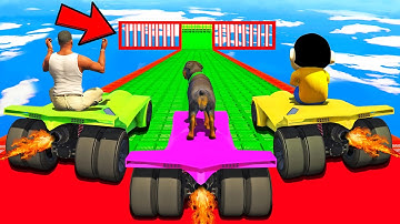 SHINCHAN AND FRANKLIN TRIED BATMOBILE MEGA RAMP CRAZY RACE JUMP CHALLENGE BY CARS BIKES TRUCKS GTA 5