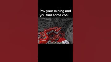 Pov you find Coal while mining in Minecraft