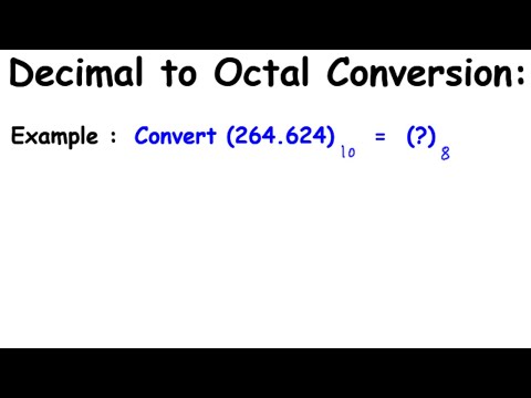 Decimal to Octal Conversion Example - YouTube