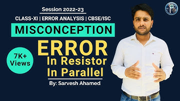 Error Propagation resistors in parallel || Errors in Resistors in Parallel || Units and measurement
