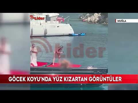 Göcek Koyu'nda yüz kızartan görüntüler