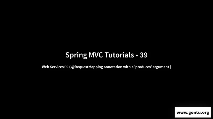 Spring MVC Tutorials 39 - Web Services 09 ( @RequestMapping using produces )