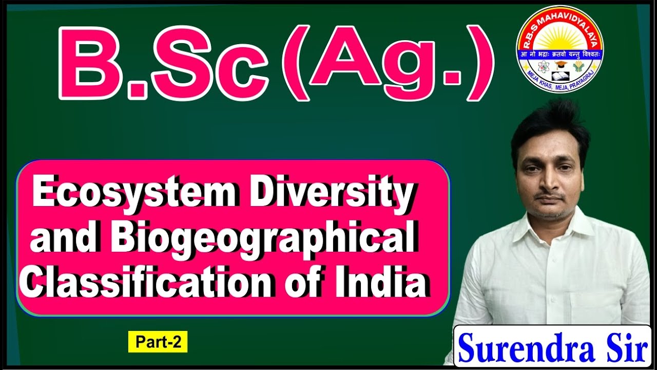 B.Sc (Ag.) 3rd Semester || Ecosystem Diversity and Biogeographical ...