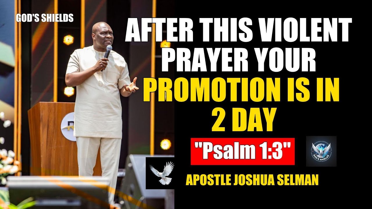 AFTER THIS VIOLENT PRAYER YOUR PROMOTION IS IN 2DAY APOSTLE JOSHUA_SELMAN.