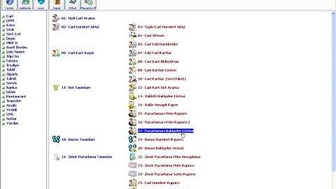 WOLVOX ERP Programı Pazarlamacı Bakiyeler Listesi