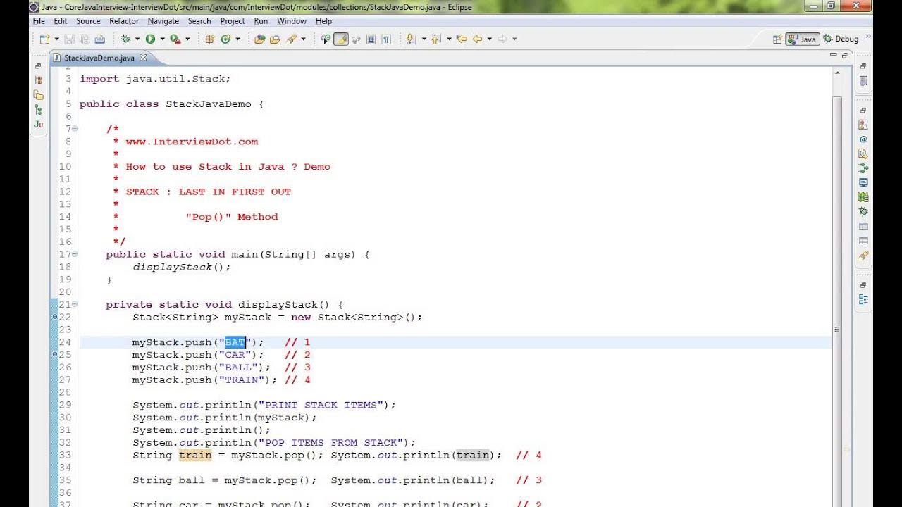 Java push. Stack in java. методы itemstack java. example of method in java. first in last out stack.