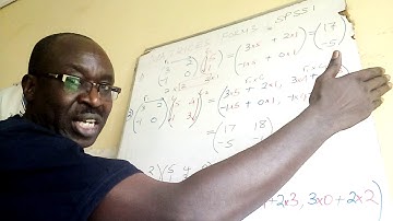 MATRICES FORM 3#MATHEMATICS# SPSS 1