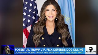 Kristi Noem defends controversial decision to shoot her dog