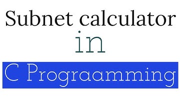 Subnet calculator in C | C programming