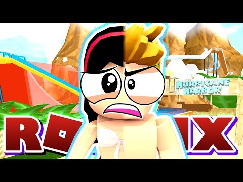 This Water Park Will Switch Your Body - Roblox Hurricane Harbor With Gamer Chad - DOLLASTIC PLAYS!