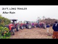 28  feet trailer in rain  pulling problem tractor show mani tractors 