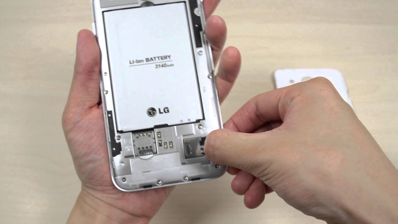 How to insert and remove the Micro SD card on LG Optimus G Pro YouTube
