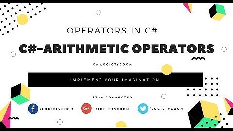 C#-Arithmetic Operators Lecture-4 in Urdu/Hindi