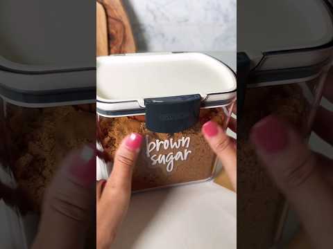These new baking ingredient containers are so good! #asmr #organized #pantryorganization