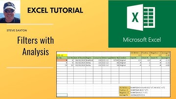 This video explains how to analyse data with the filter funtion