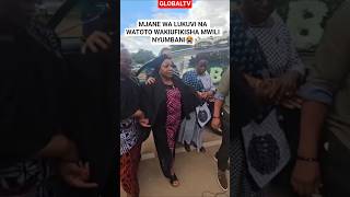 Mjane Wa Lukuvi Na Watoto Wakiufikisha Mwili Nyumbani