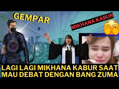 VIRAL MIKHANA KEMBALI KABUR SAAT BERTEMU UST.ZUMA || DEBAT LINTAS IMAN