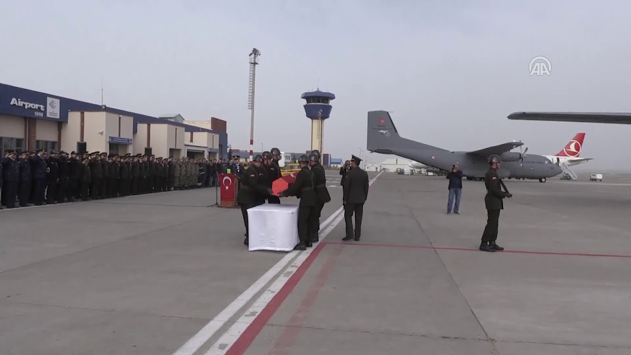 Şehit Pilot Üsteğmen Yasin Boy için askeri tören düzenlendi...