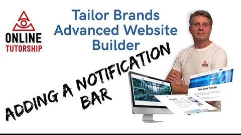 Tailor Brands Website Builder - Adding a Notification Bar