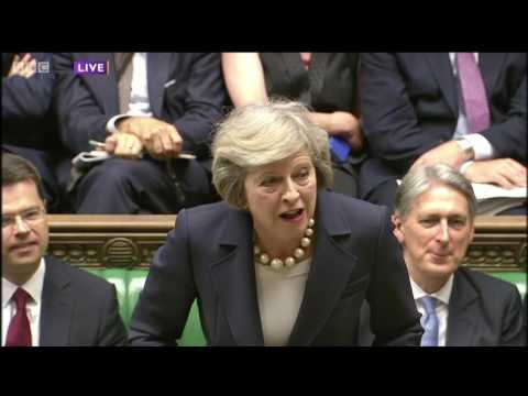 Theresa May destroys "unscrupulous boss" Corbyn at her First PMQs