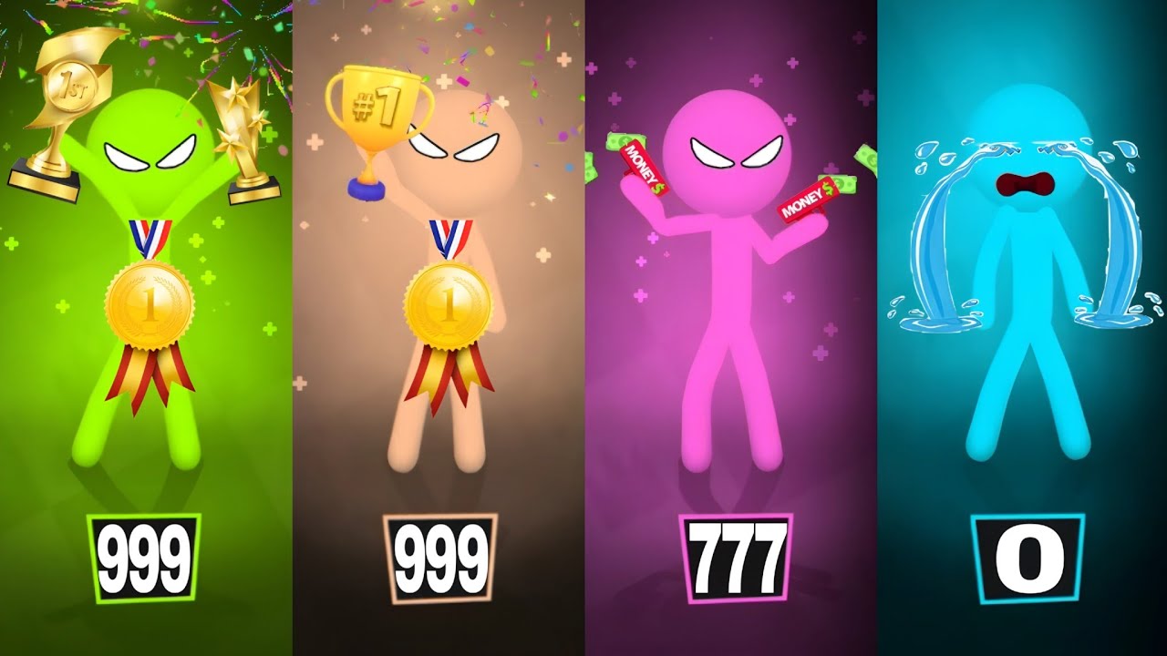 Stickman Party 1 2 3 4 Players - Tournament Cup Gameplay - MiniGames ...