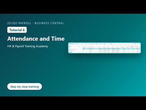 Zelqo Payroll Tutorial 06 Attendance and Time