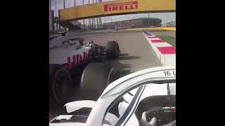 Leclerc goes around the outside of Kevin Magnussen at Sochi's epic Turn 3 back in 2018 | Formula 1