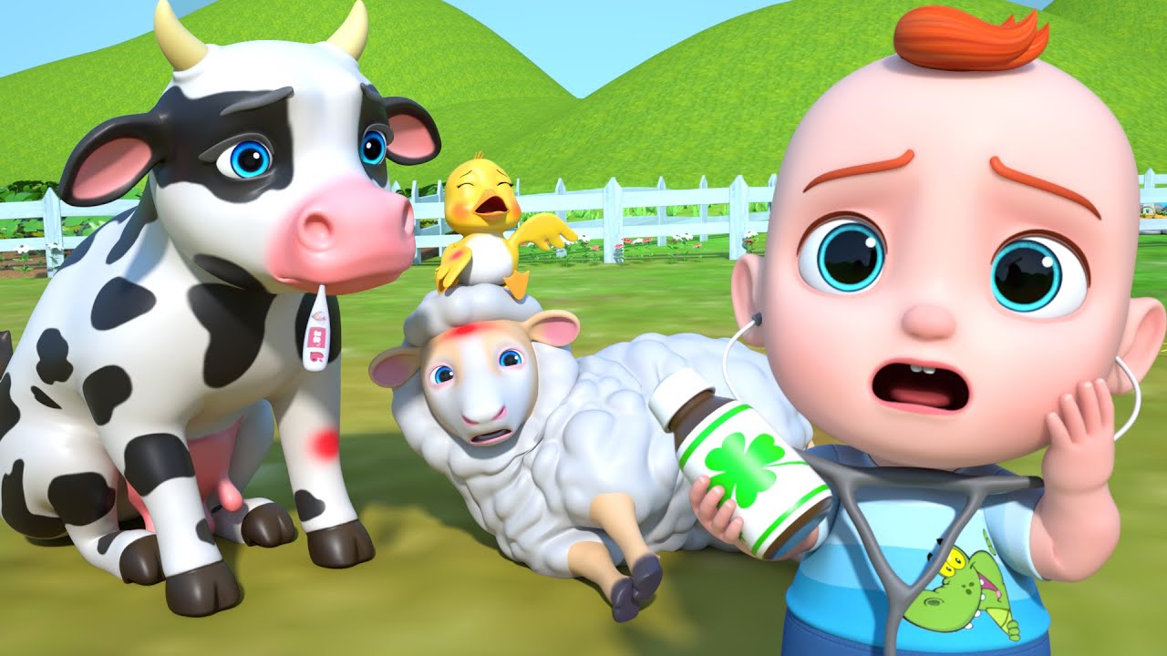 Boo Boo Animals (Farm Version) | Leo Nursery Rhymes & Kids Songs