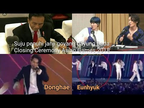 Donghae & Eunhyuk Super Junior Goyang Dayung pada Closing Ceremony Asian Games 2018