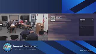 Selectboard Meeting 12/23/2025 Brentwood, NH