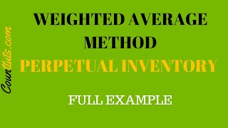 Weighted Average Inventory Costing | PERPETUAL Example