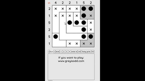 Grey is Odd - Today grids. Solution level 3 6X6 dated 07-13-2024 #logicpuzzles #logicgames  #games