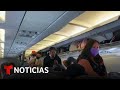 Imponen multa de 52,500 dólares a un pasajero | Noticias Telemundo