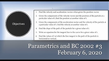 Parametric Equations FRQ