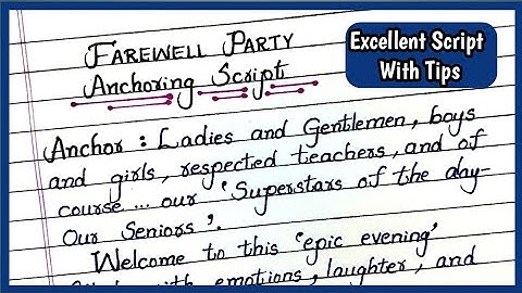 Best Anchoring Script for Farewell Party | How to Host a Memorable Farewell Event | Farewell Party