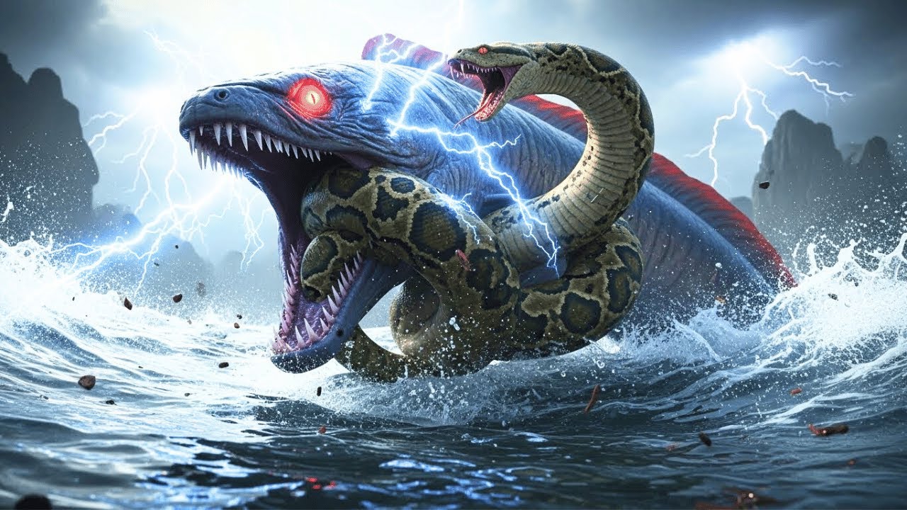 Wild Life Amazon Jungle: The Fierce Showdown Between the Electric Eel and the Boa Constrictor