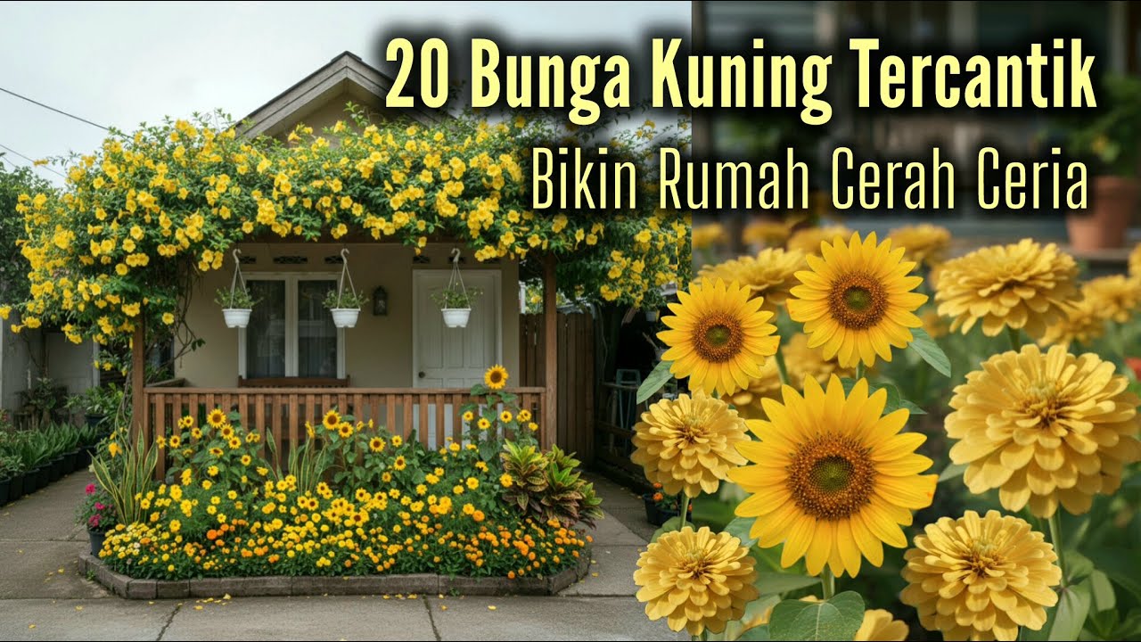 20 Bunga Warna Kuning Terindah, Bikin Rumah Cerah & Ceria !