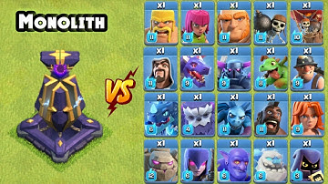 *Max* Monolith vs All Max TROOPS in coc | warforstar | Clash of clans...
