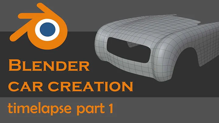 Blender Car Creation - time lapse part 1