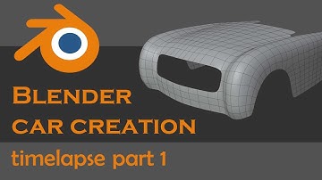 Blender Car Creation - time lapse part 1
