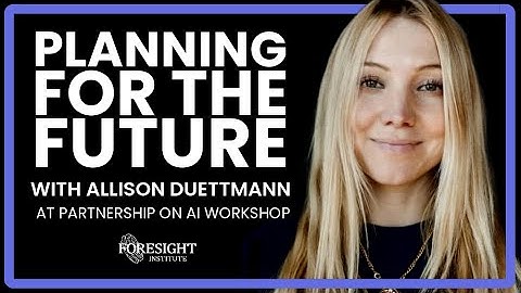 Allison Duettmann: Planning for "The Future" -  Partnership on AI Workshop @Google