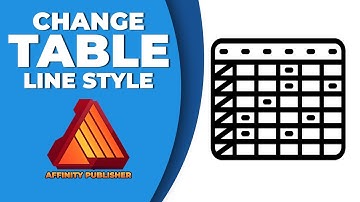 How to change table line style in affinity publisher