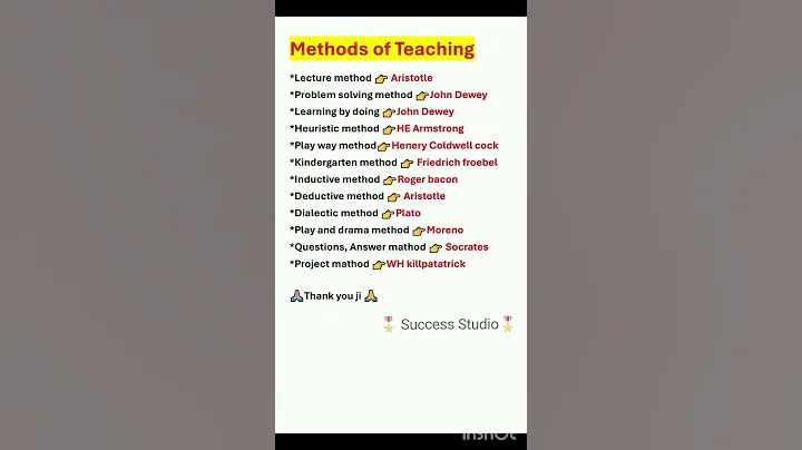Teaching Methods #cdp #ctet2026 #pstet #uptet #htet #bednotes #theories #psychology #viralshort